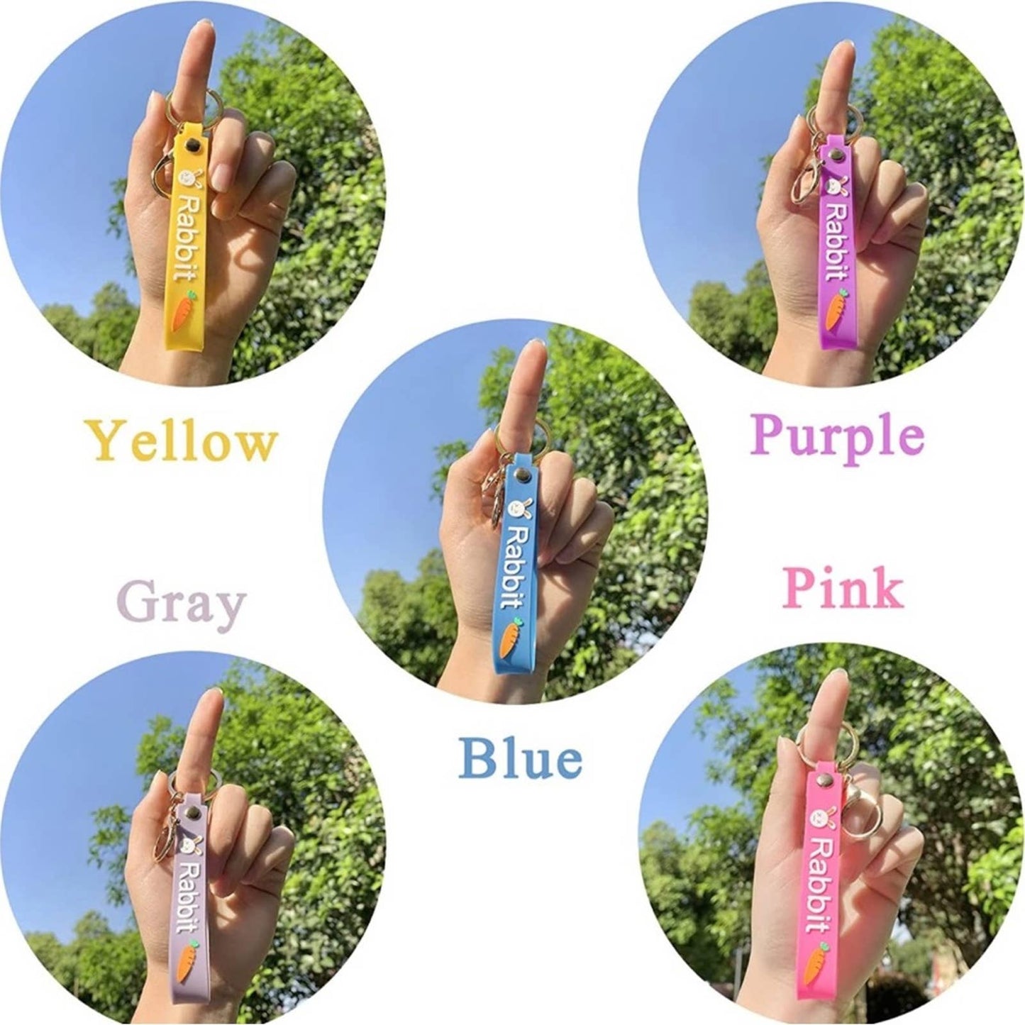 LWZHLED Cute Keychain Gift, Keychains With Golden Metal Key Ring