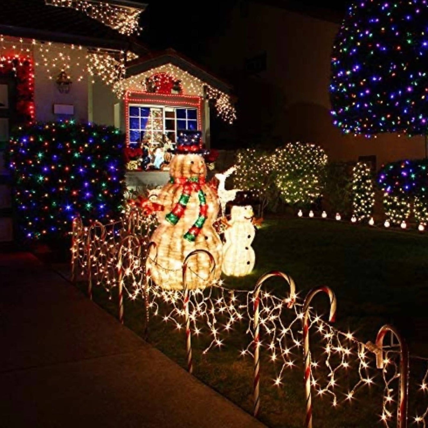 BlueBala LED Outdoor String Lights - Weatherproof (100FT/300LED, Cool White)