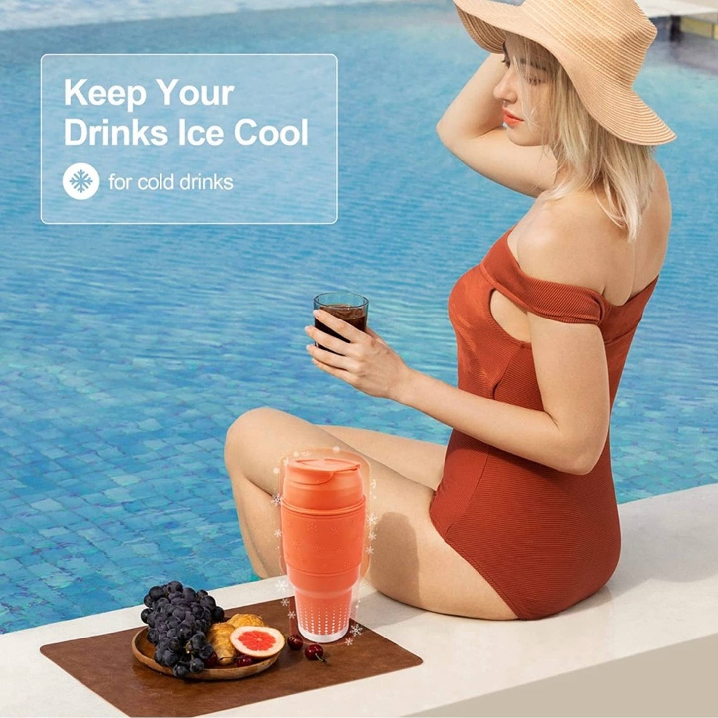 Tumbler with Instant Chiller, Iced Coffee Maker Tumbler Stainless Steel 30 Oz
