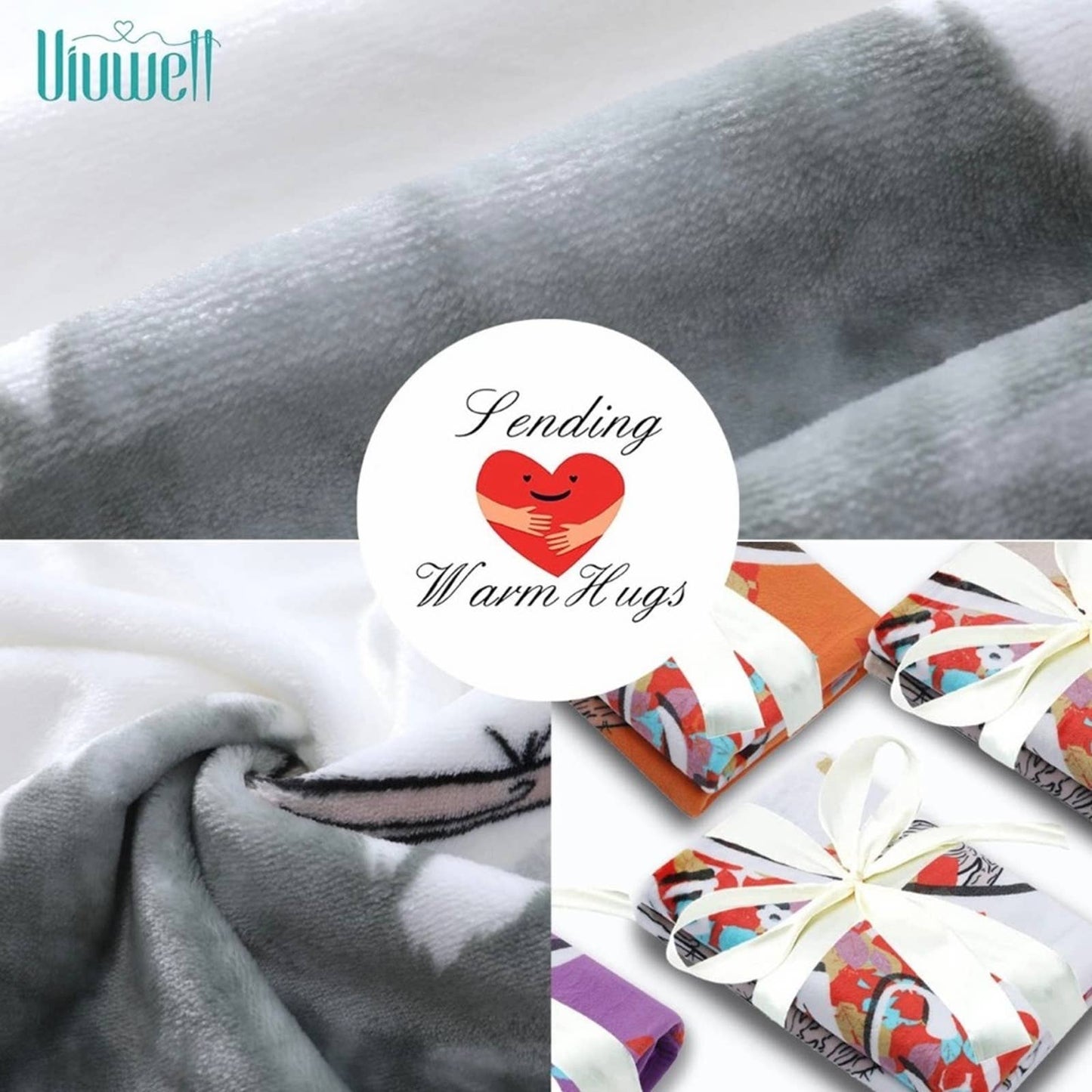 Gifts for Mom Blanket Best Mom Ever 65" x 50"(Pure White)