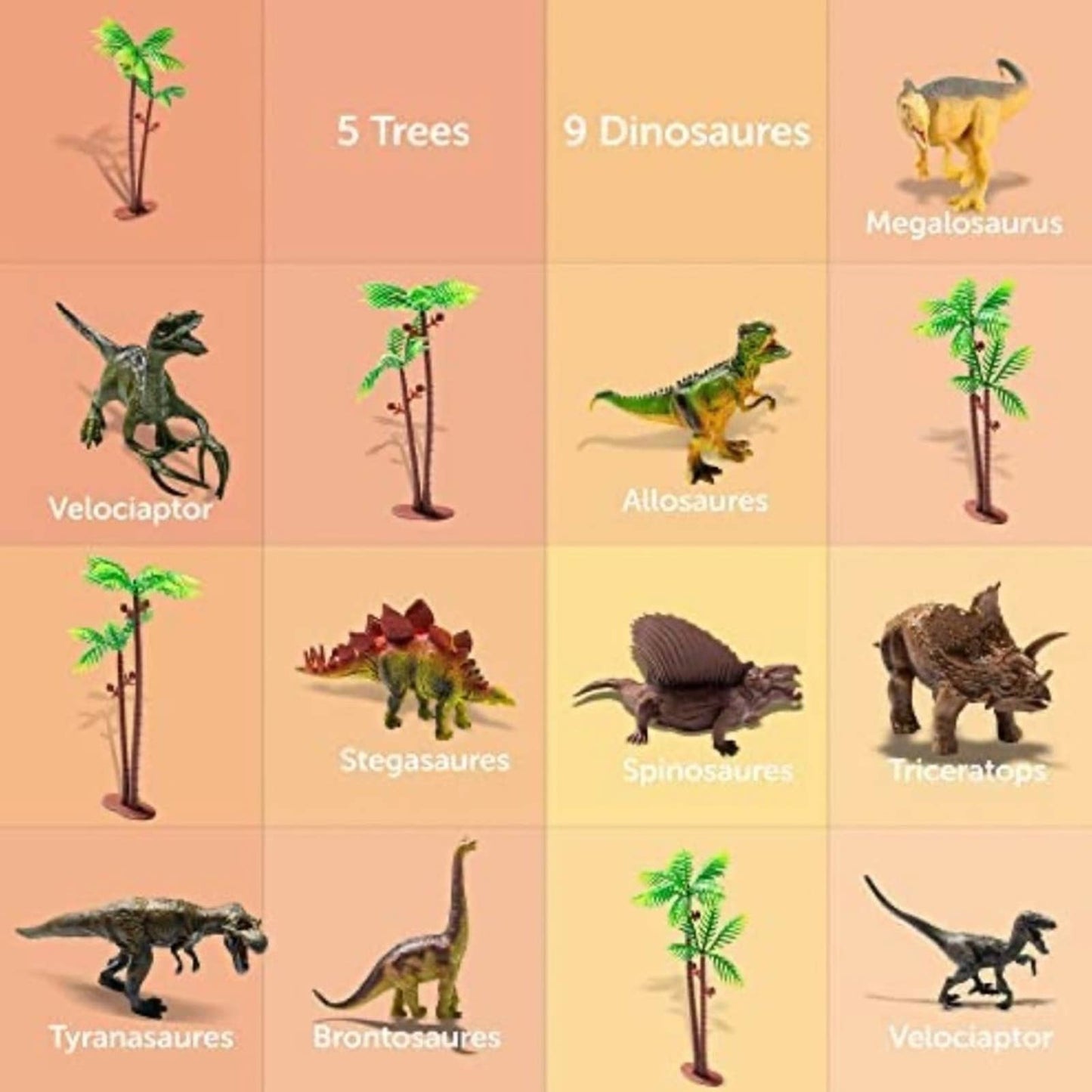 Dinosaur Toys for Kids Toys - 9 Realistic Dinosaurs Figures with Activities