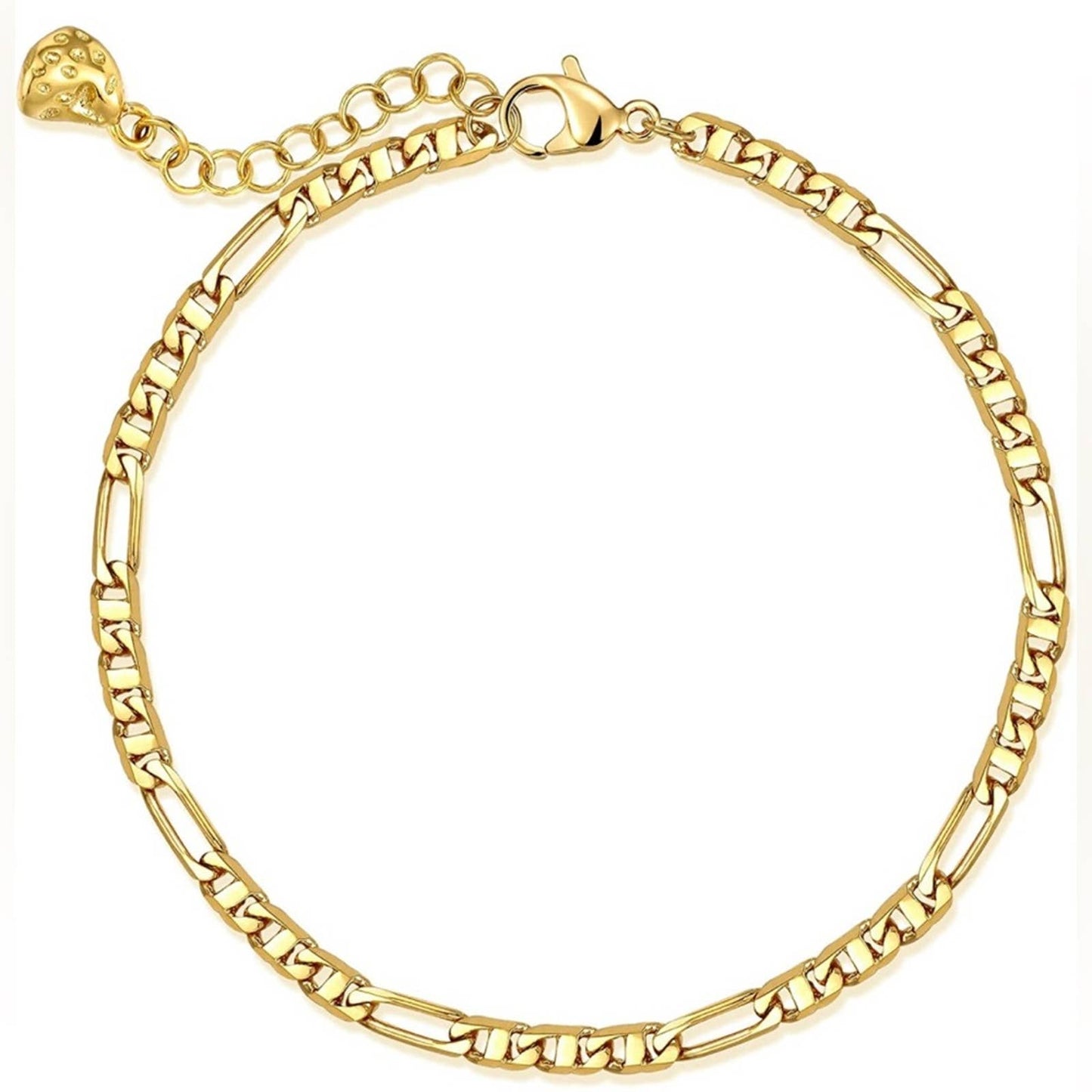 GDCOIN Dainty Gold Chain Bracelet 18K Gold Vacuum Plated Cuban Link Paperclip