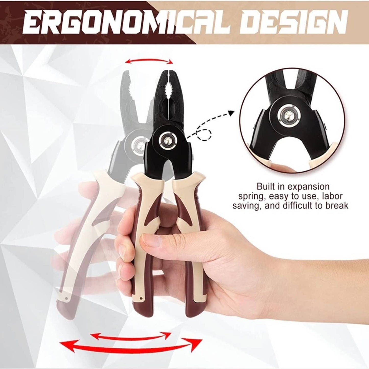 5-Piece Pliers Cutters Hand Tools Sets – Stripping 10-22 AWG Wire Stripper