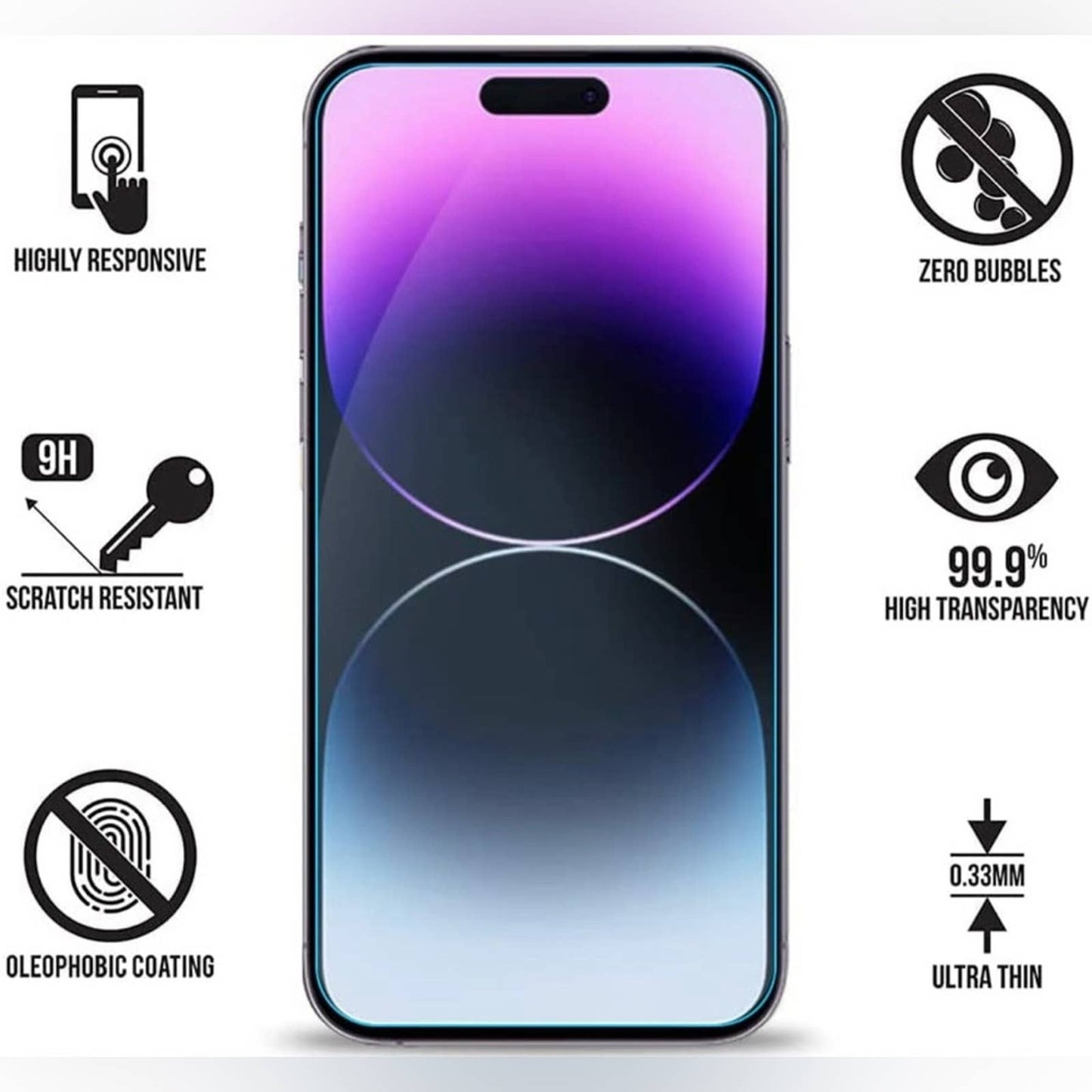 Focuses iPhone 14 Pro Blue Light Screen Protector for iPhone 14 Pro 3-Pack