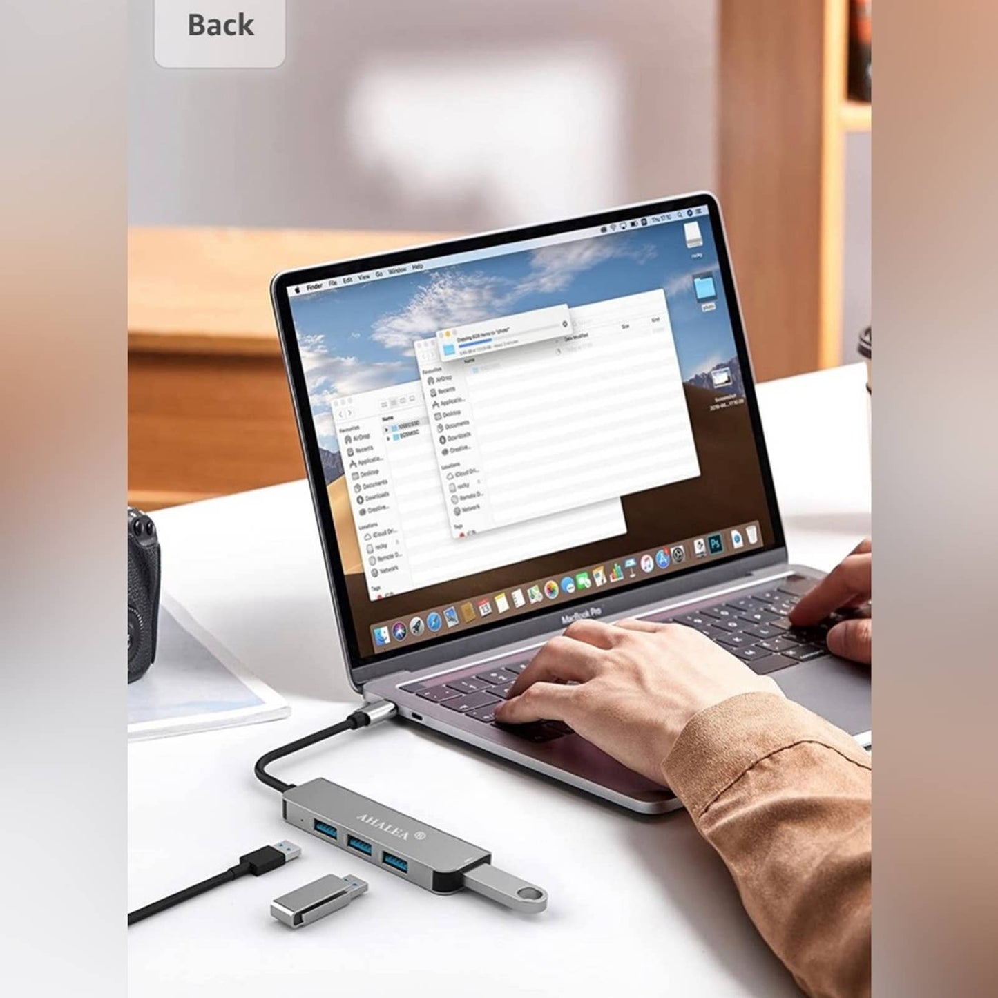 USB C Hub Docking Station with 4 USB Ports Working for Windows and MacBook (#2)