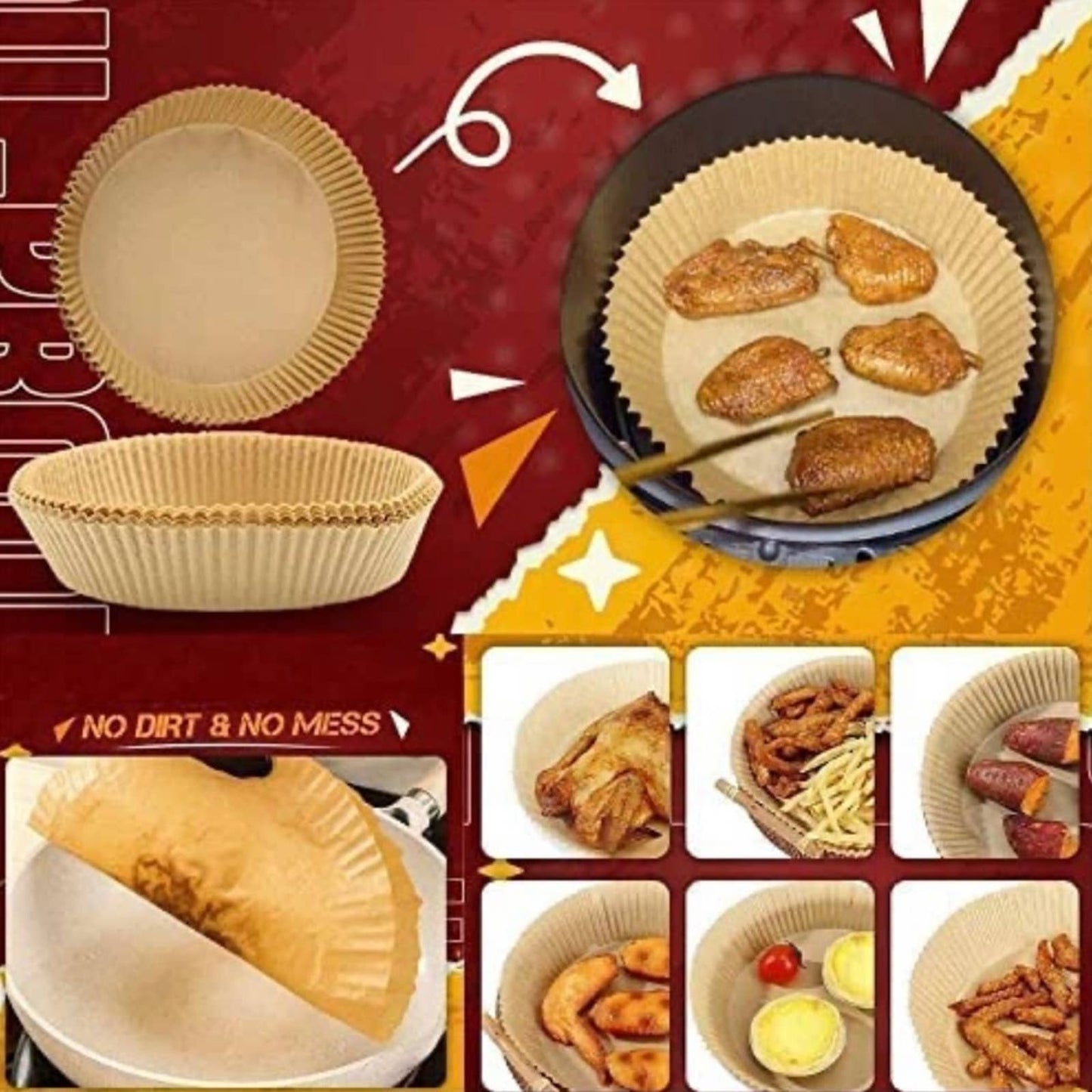 Air Fryer Disposable Paper Liner 100PCS Round Air Fryer Paper Liners 6.3 Consign