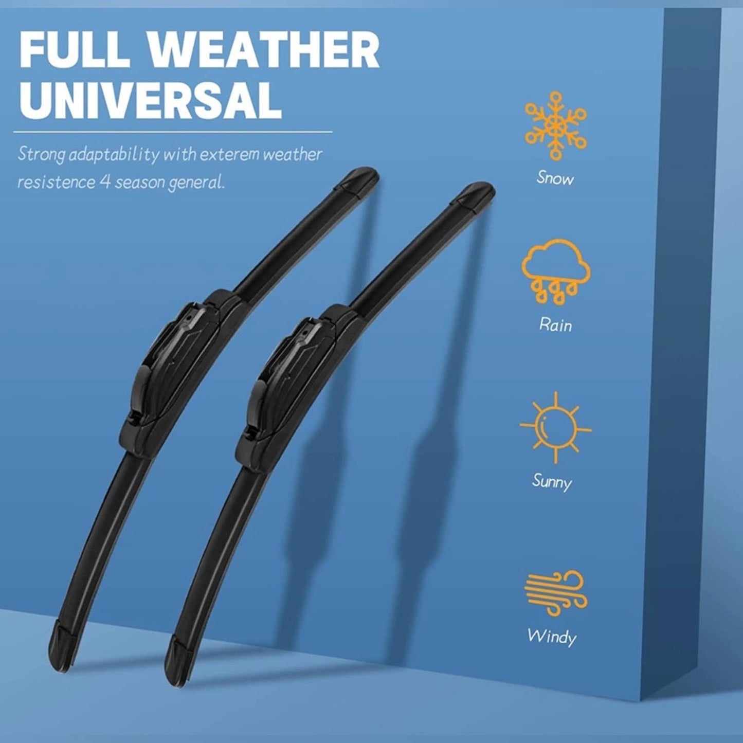 MIKKUPPA 22" + 22" Front Windshield Wiper Blade (Pack of 2)