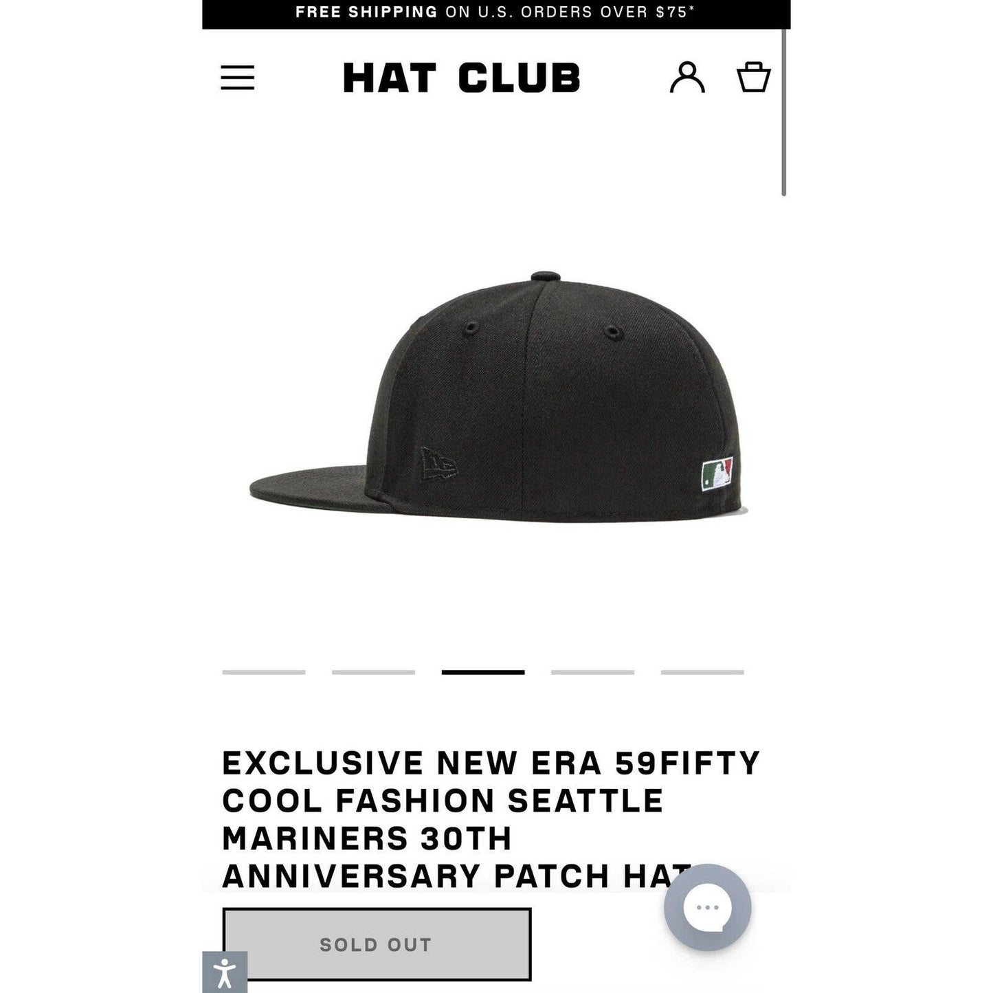 New Era Hat Club Seattle Mariners 30th Anniversary Patch Hat **SHIPS FAST**