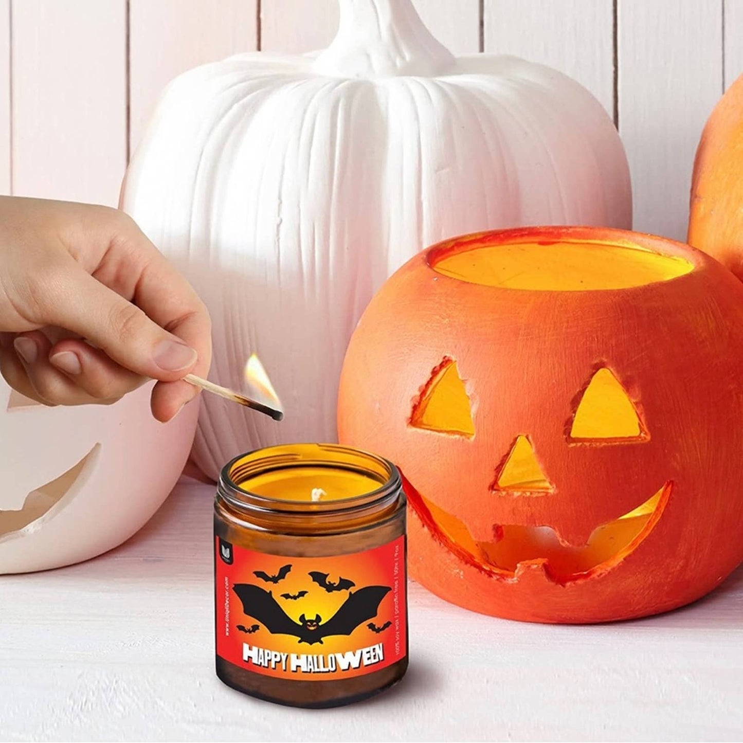 Happy Halloween Candle, Jasmine & Sandalwood, Halloween Candle