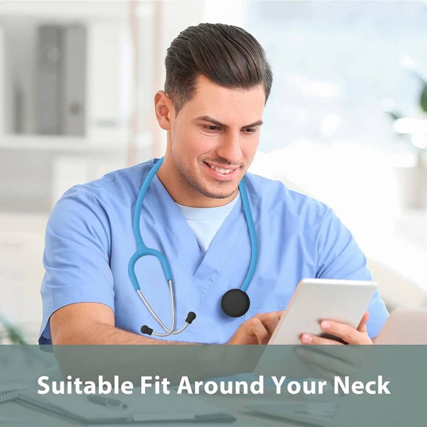 FriCARE Lightweight Single Head Stethoscope (Ocean Blue Tube)