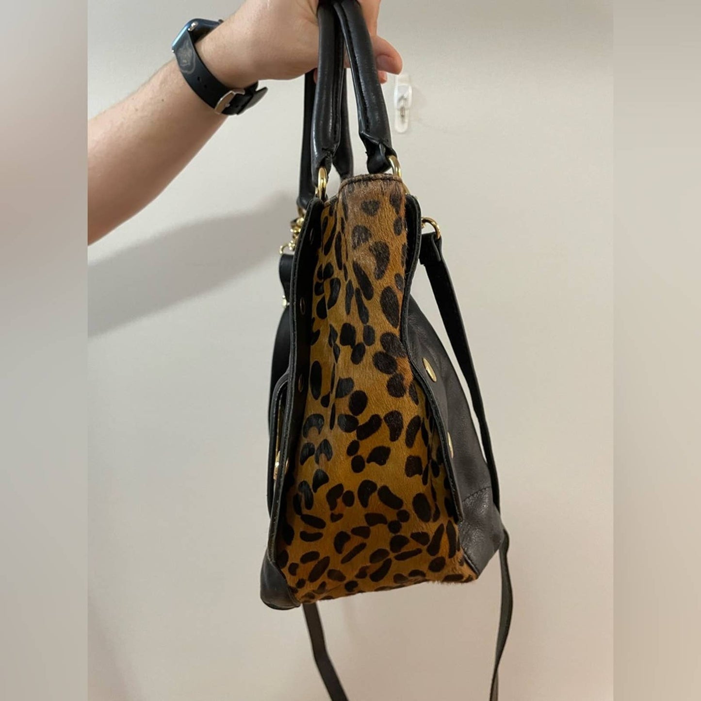 Emma Fox Black Leather Handbag