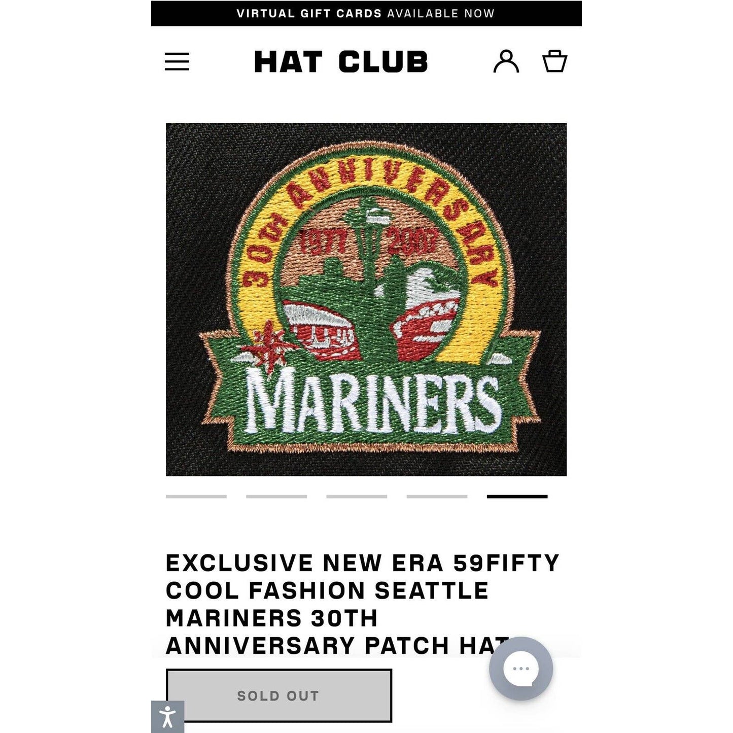 New Era Hat Club Seattle Mariners 30th Anniversary Patch Hat **SHIPS FAST**