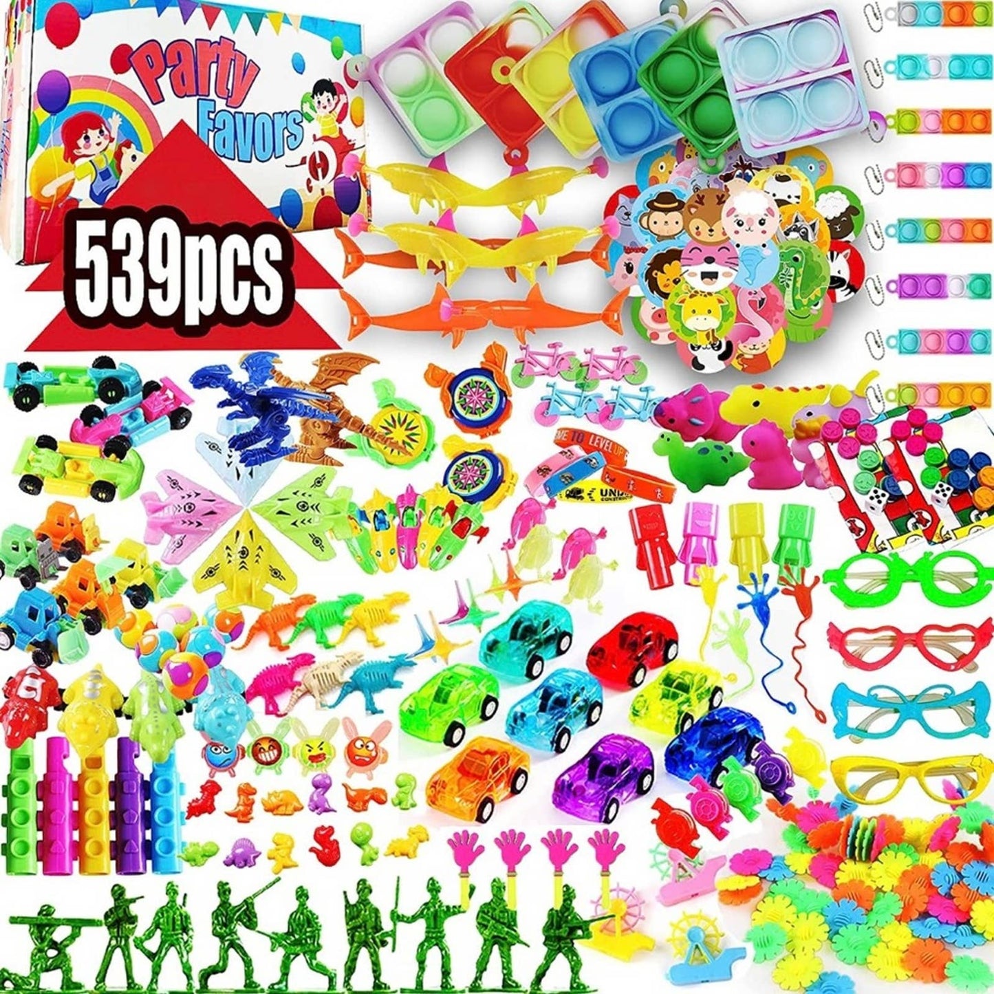539 PCS Party Favors for Kids 3-5 4-8-12, Fidget Toys Pack, Birthday Gift Toys