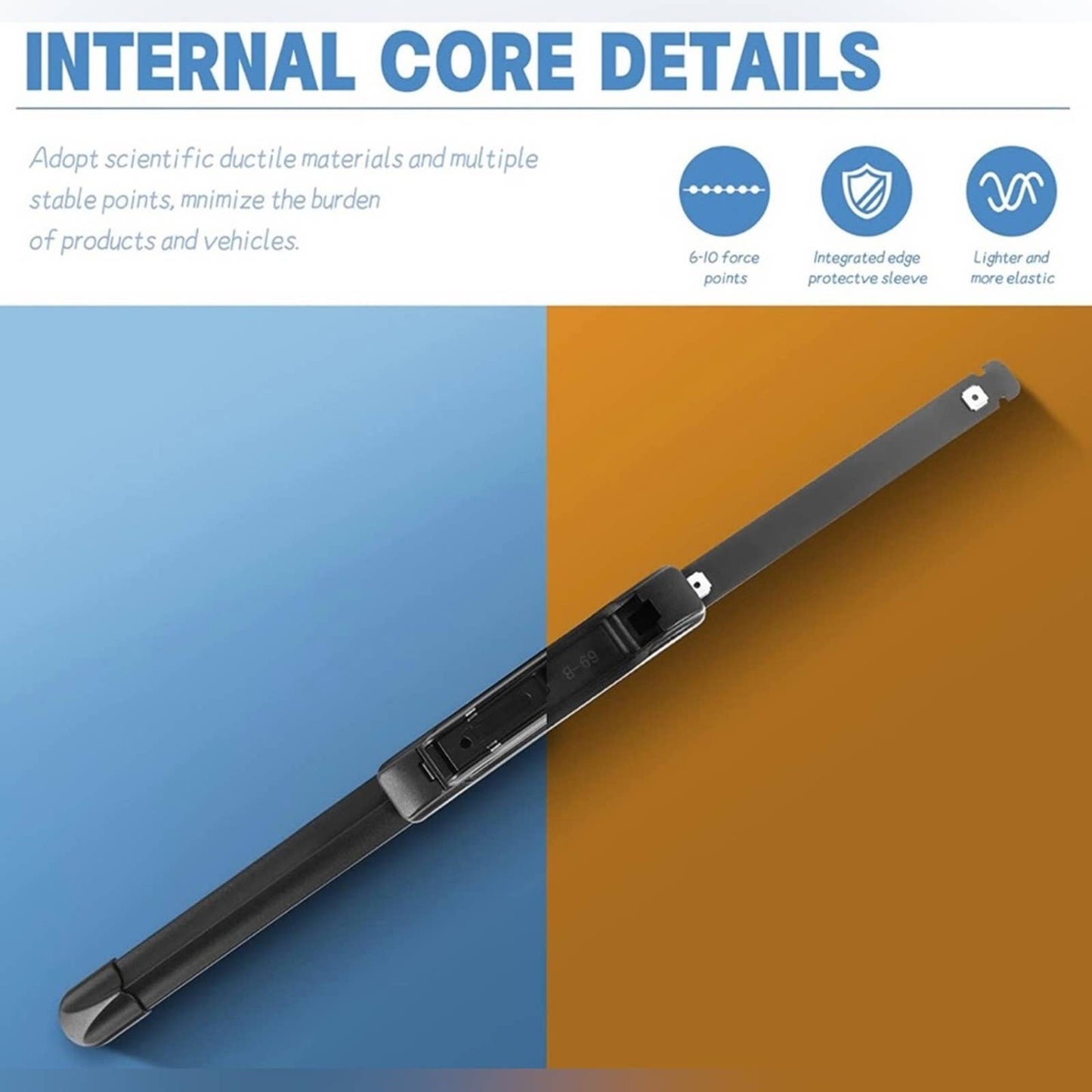 MIKKUPPA 22" + 22" Front Windshield Wiper Blade (Pack of 2)