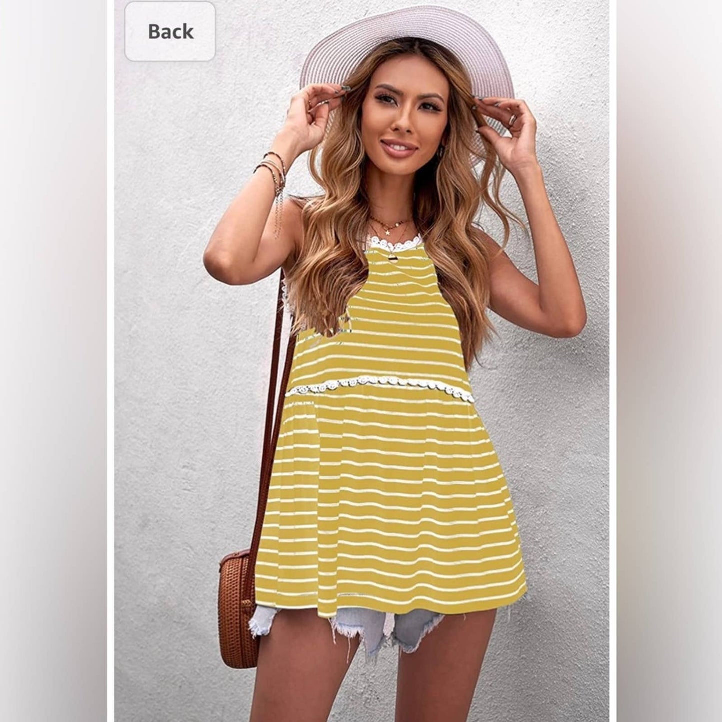 Women's Sleeveless Pleated Lace Front Patchwork Tank Top Pullover Skirt Summer