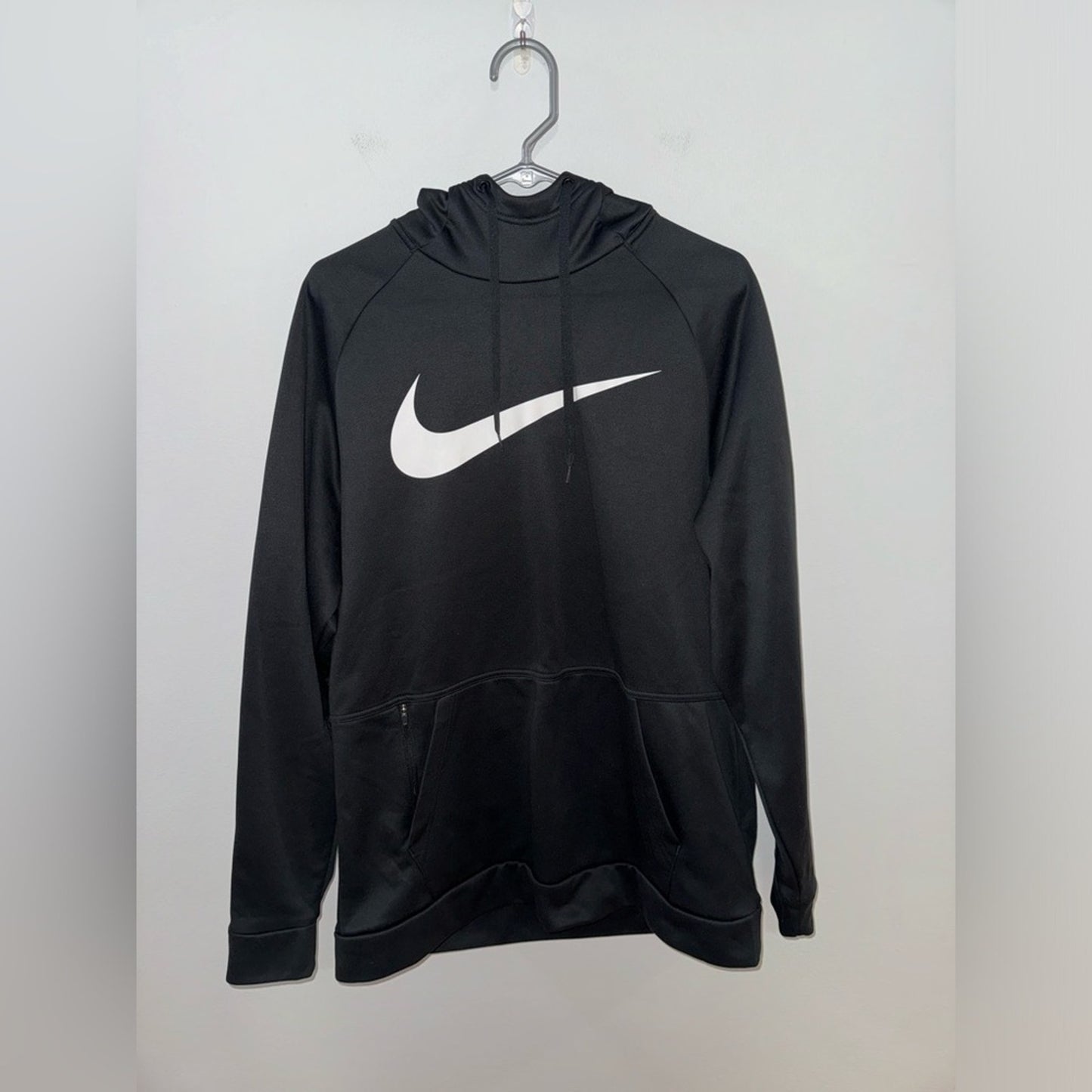 Pre-Owned LG Nike Therma-Fit Black Check Logo Hoodie