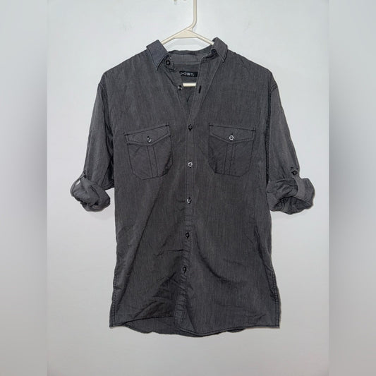 Pre-Owned SM Axi St Grey Button Up Shirt