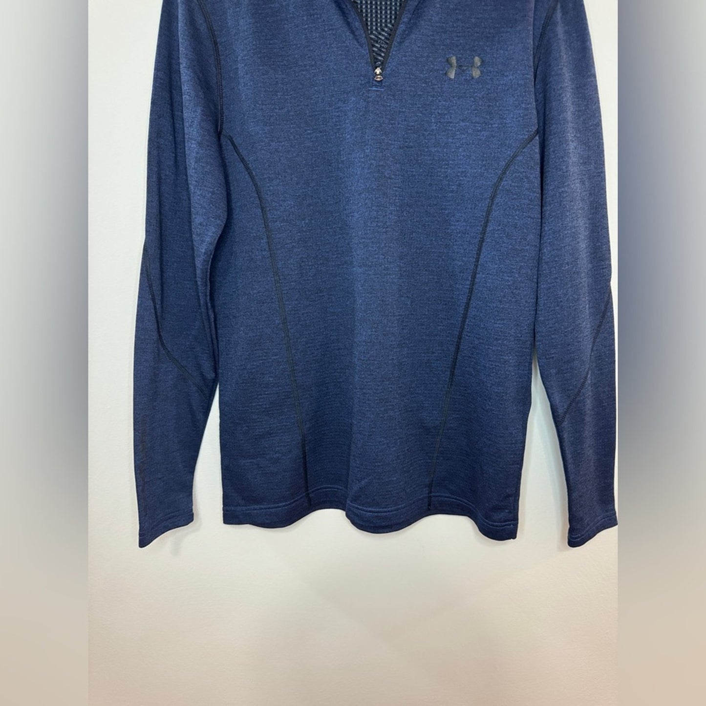 Pre-Owned MD Under Armour Dark Heather Blue Fitted Quarter Zip Jacket