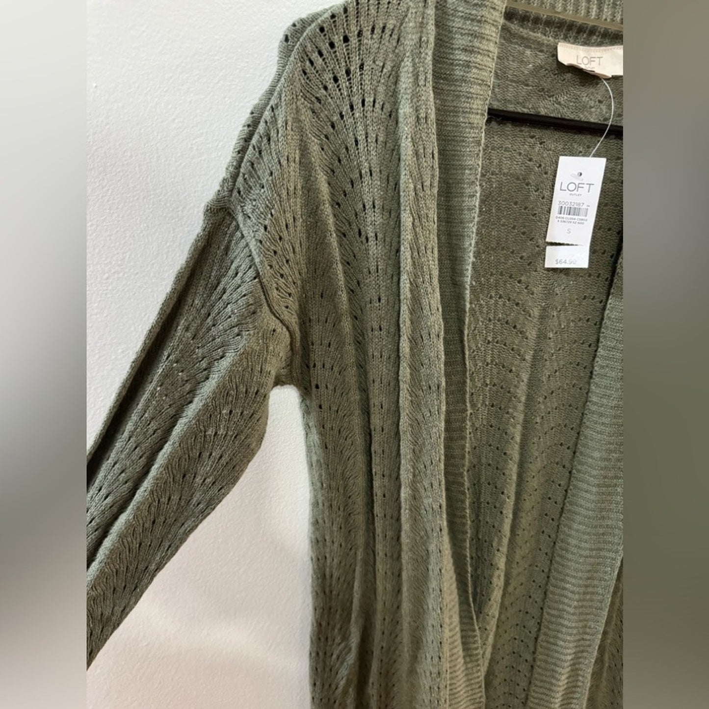 NWT SM Loft Green Long Sweater