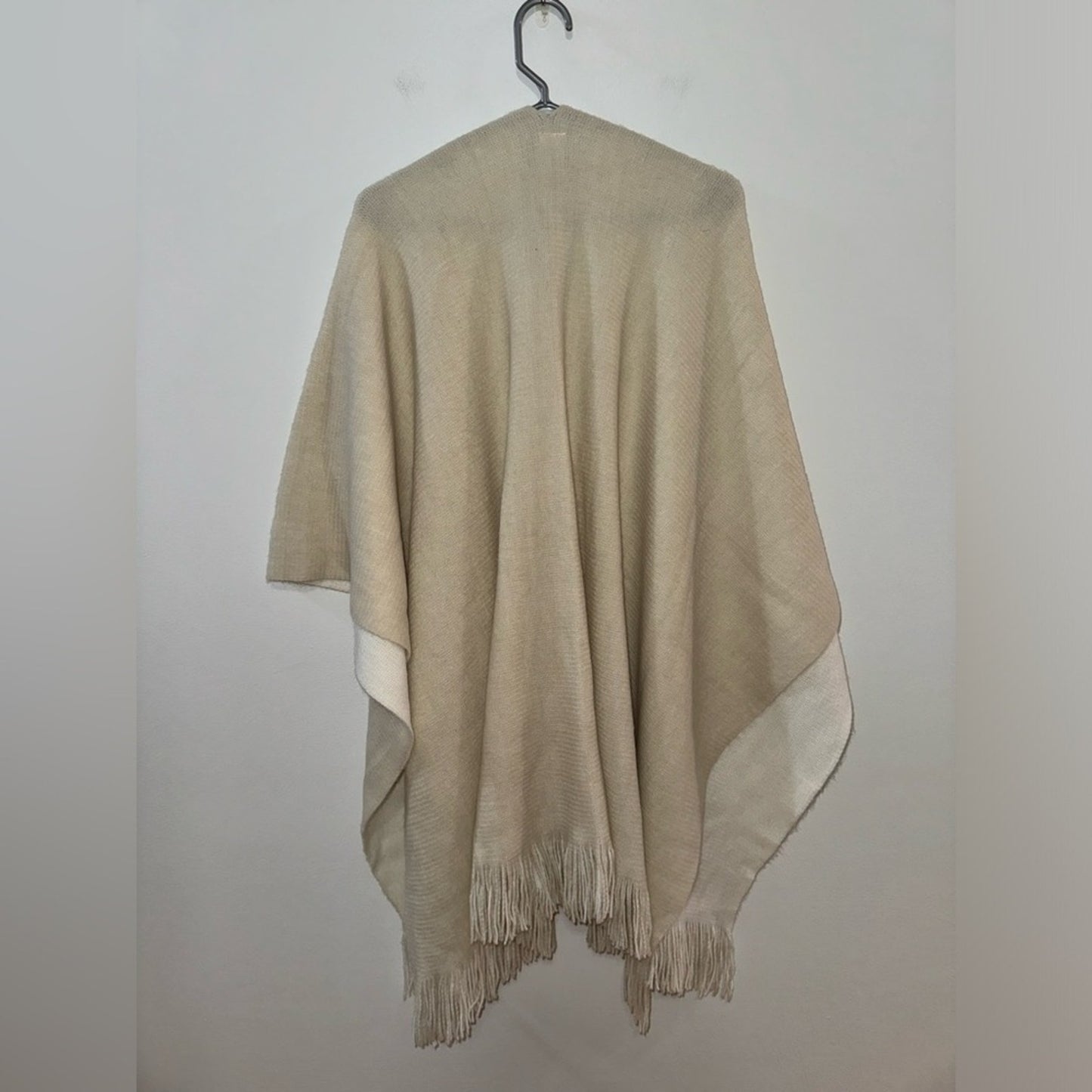 NWT OS Christopher and Banks Cream Knit Shawl