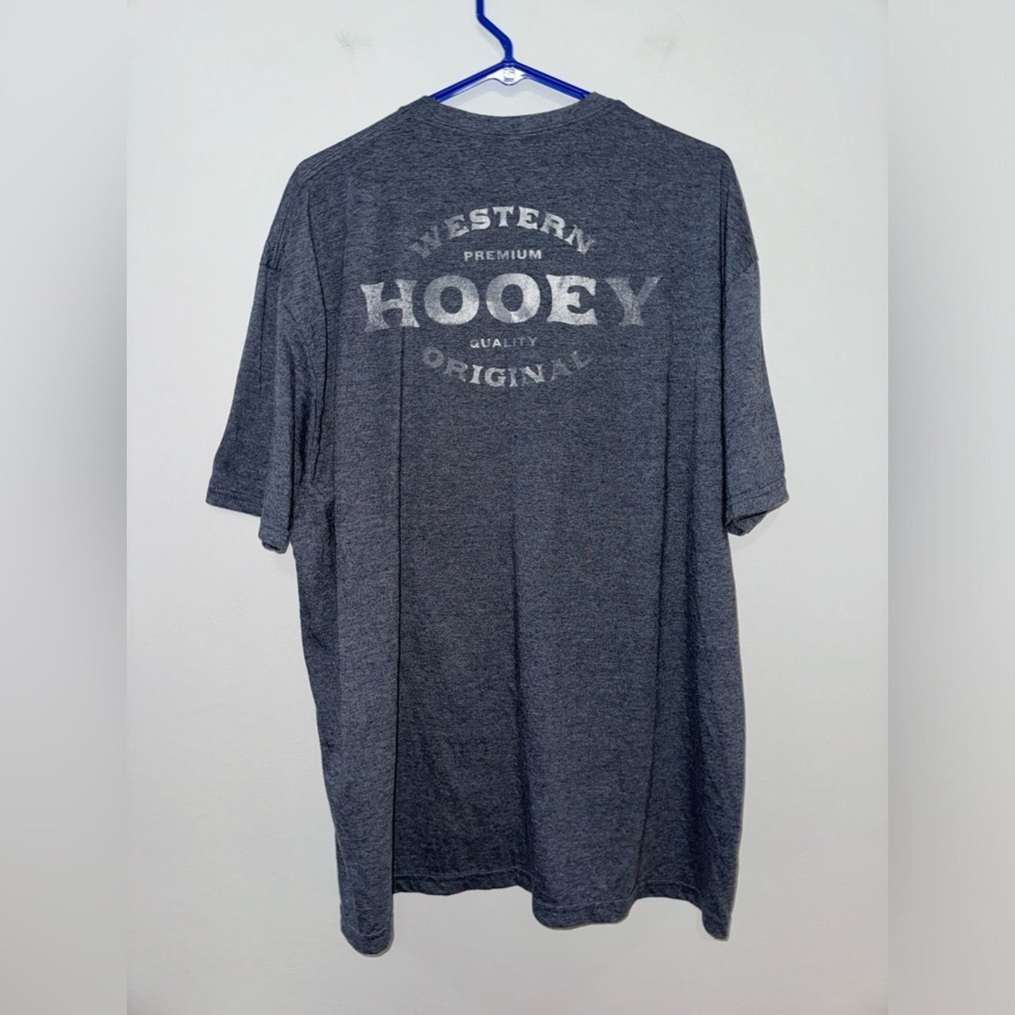 Pre-Owned XXL Hooey Dark Heather Grey Logo T-Shirt