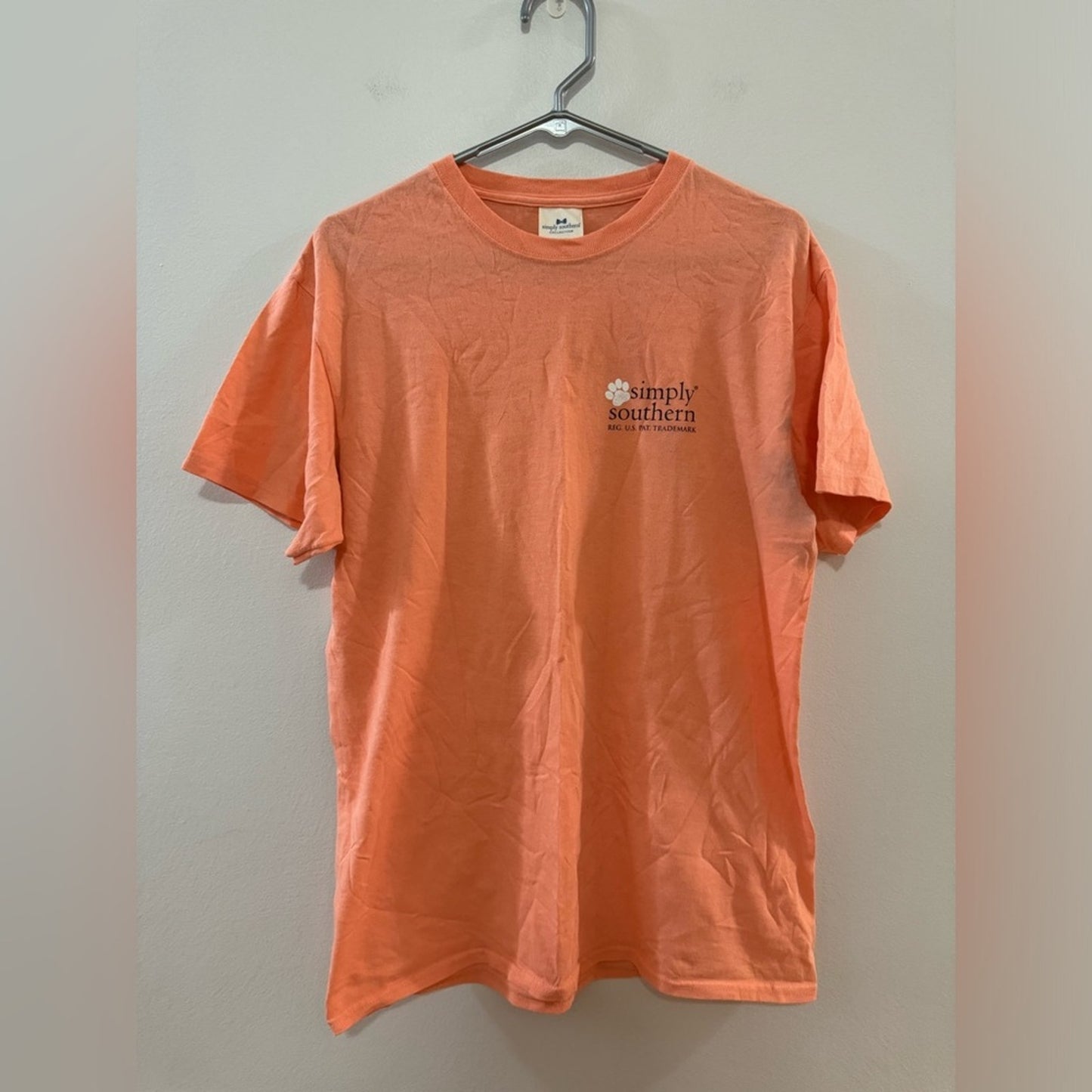 Pre-Owned MD Simply Southern Orange “live love prep” Dog T-Shirt