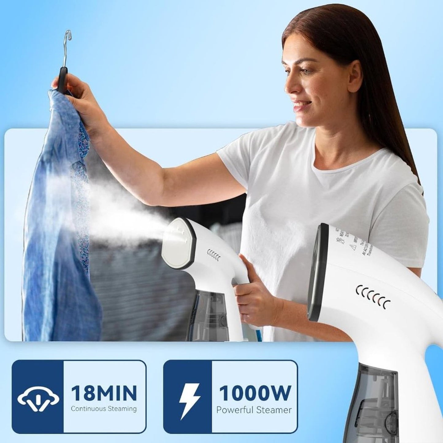 Clothes Steamer with Ironing Gloves, 2 in 1 Clothes Steamer and Iron