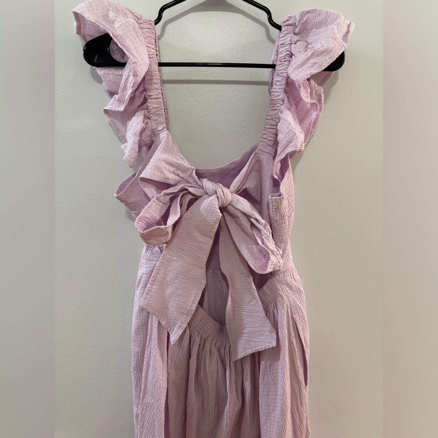 Pre-Owned LG Mi Ami Purple Tie-Back Ruffle Dress