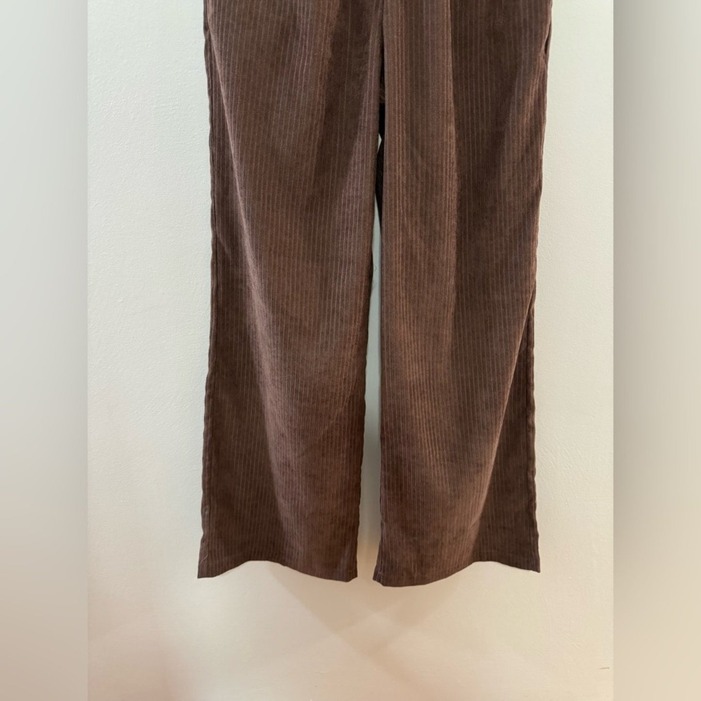 Pre-Owned MD SHEIN Brown Corduroy Wide Leg Pants