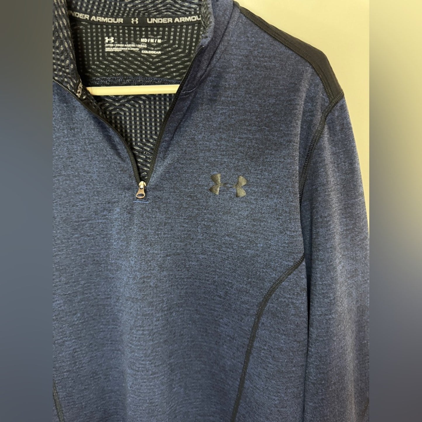 Pre-Owned MD Under Armour Dark Heather Blue Fitted Quarter Zip Jacket