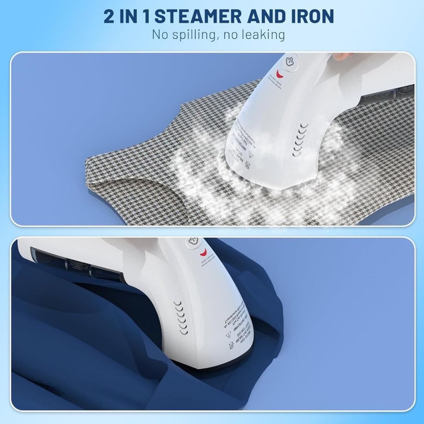 Clothes Steamer with Ironing Gloves, 2 in 1 Clothes Steamer and Iron