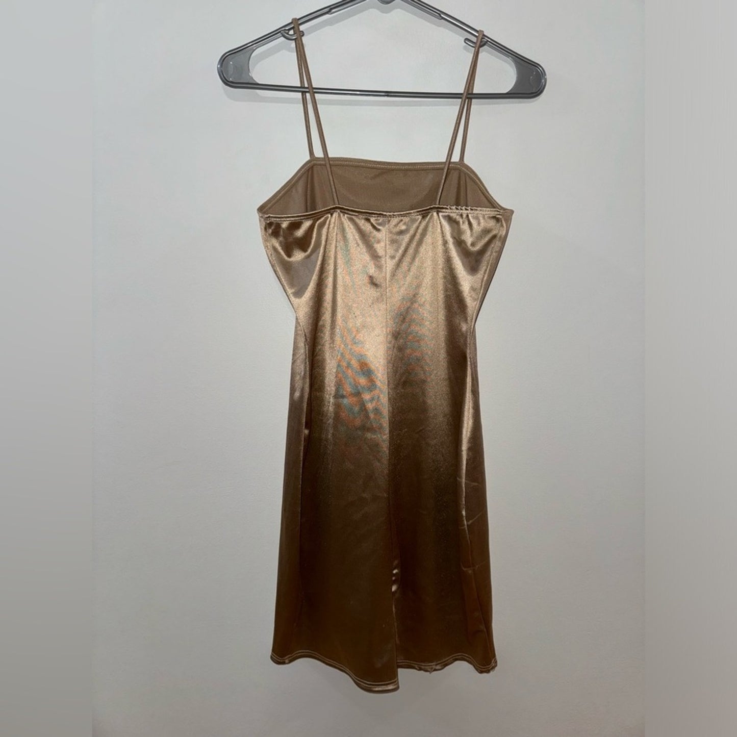 NWT MD Polly & Esther Gold Satin Slip Dress