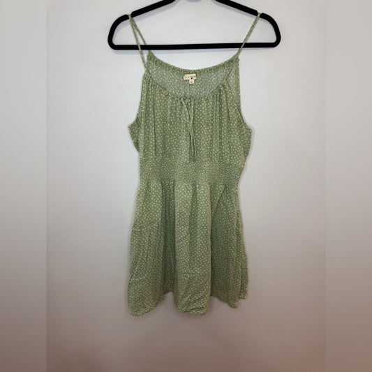 Pre-Owned LG LA Hearts Green Front Tie Dress