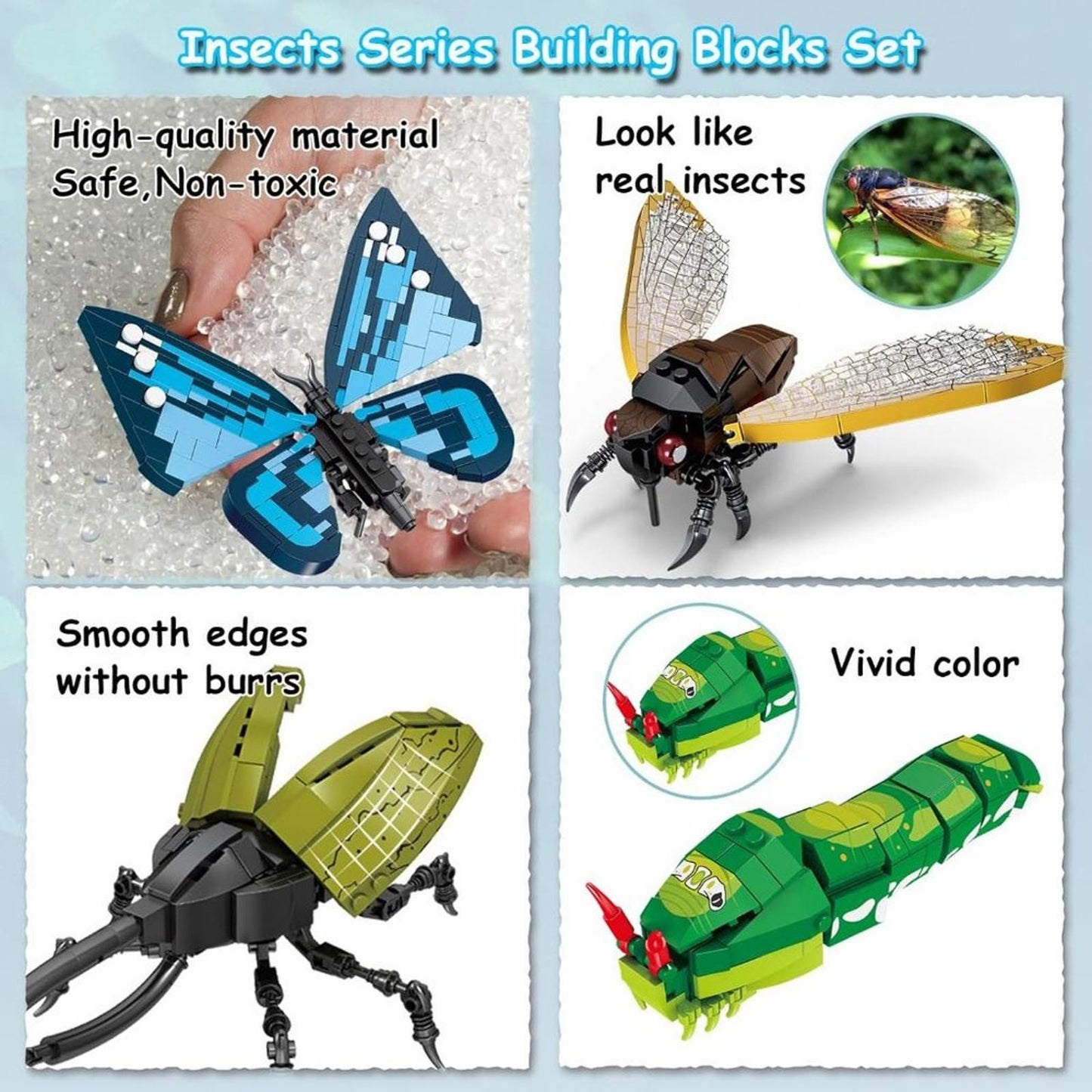 Insects Building Set for Adults Kids,The Insect Collection Building Toys,Bug