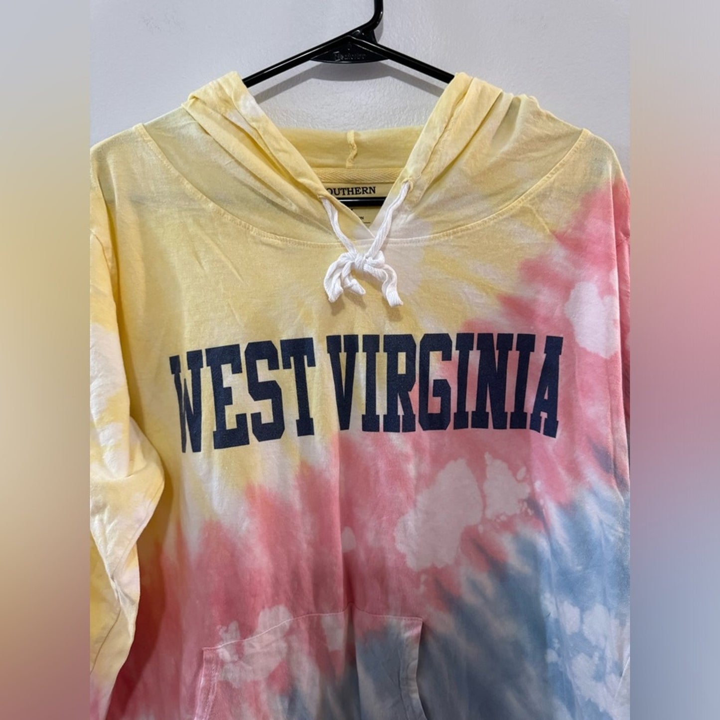 Pre-Owned MD Southern Spirit West Virginia WVU Tie Dye Hooded Long Sleeve