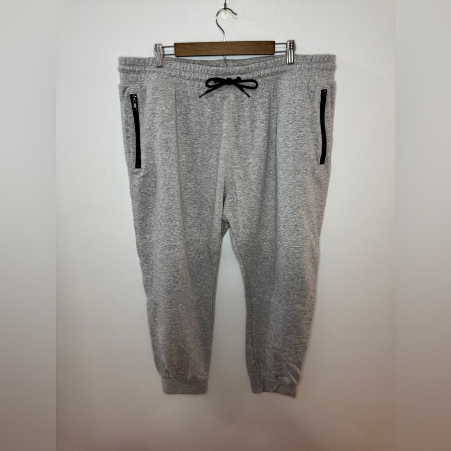 Pre-Owned XXL H&M Divided Light Heather Grey Zipper Sweatpants