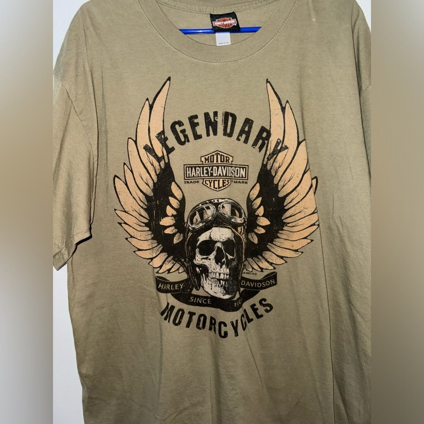 XL Harley Davidson Mountaineer Morgantown Legendary Motorcycles Skull T-Shirt