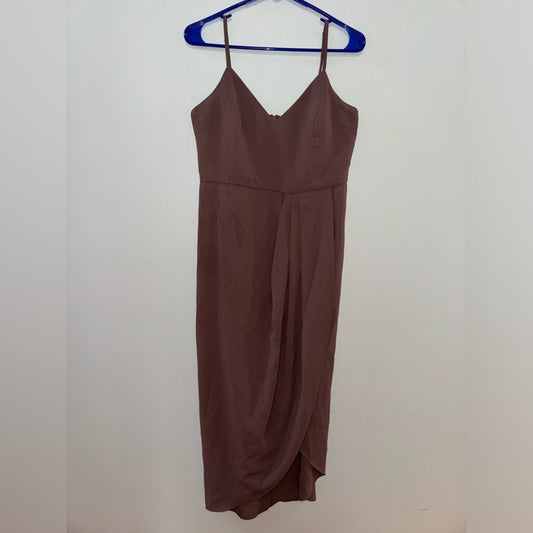 Pre-Owned MD Lulu’s Brown Spaghetti Strap Dress