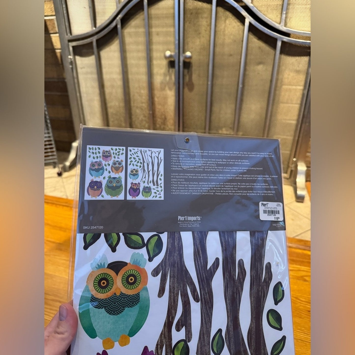 NWT Pier 1 Imports 68 Piece Owls with Trees Peel and Stick Wall Appliqué Decal