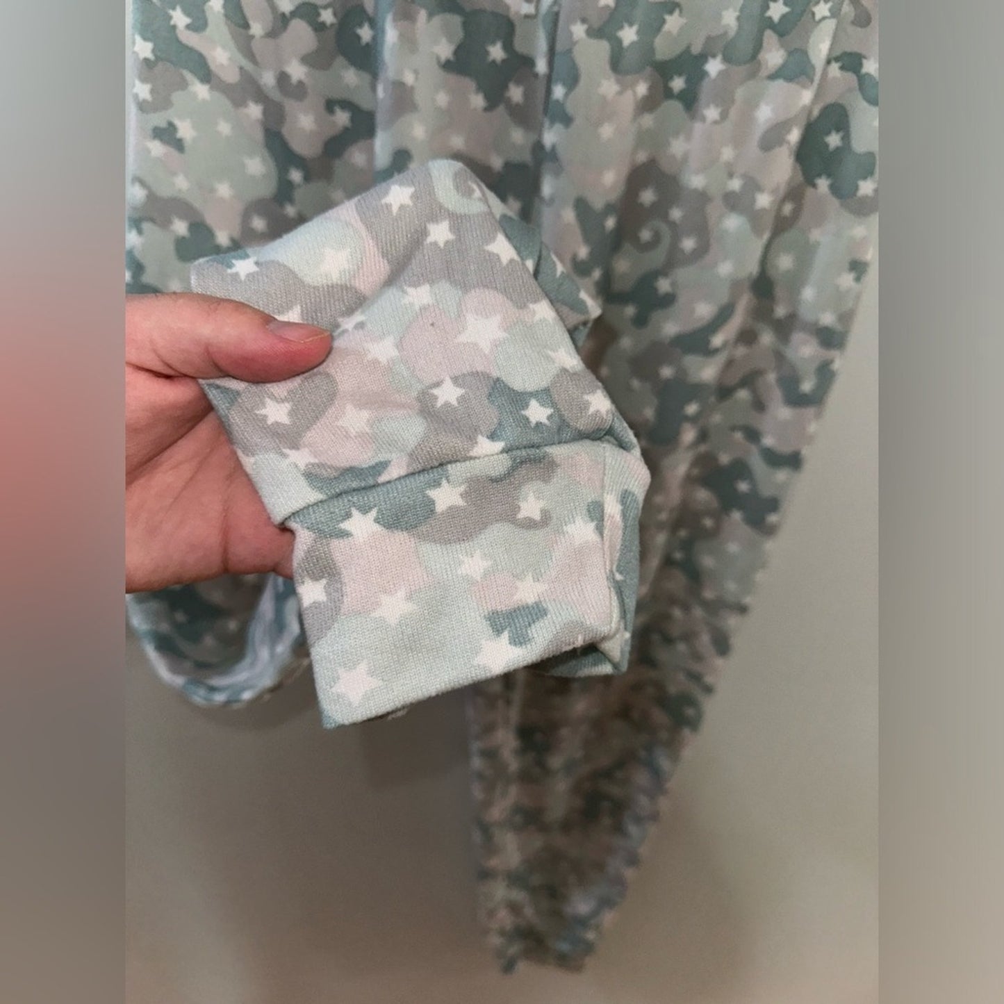 Pre-Owned LG Catherine Malandro Grey Star Camo Pajama Pants