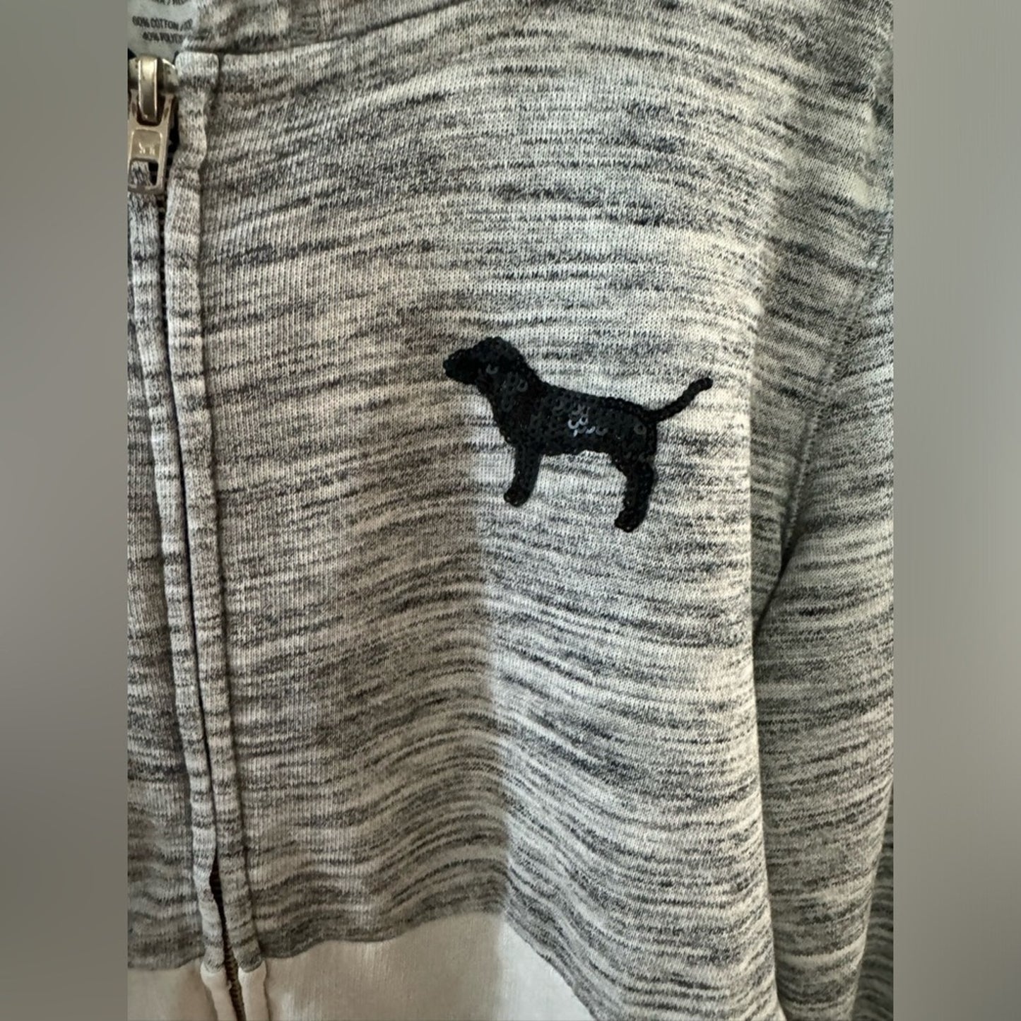 Pre-Owned MD PINK Grey/White Sequin Hoodie