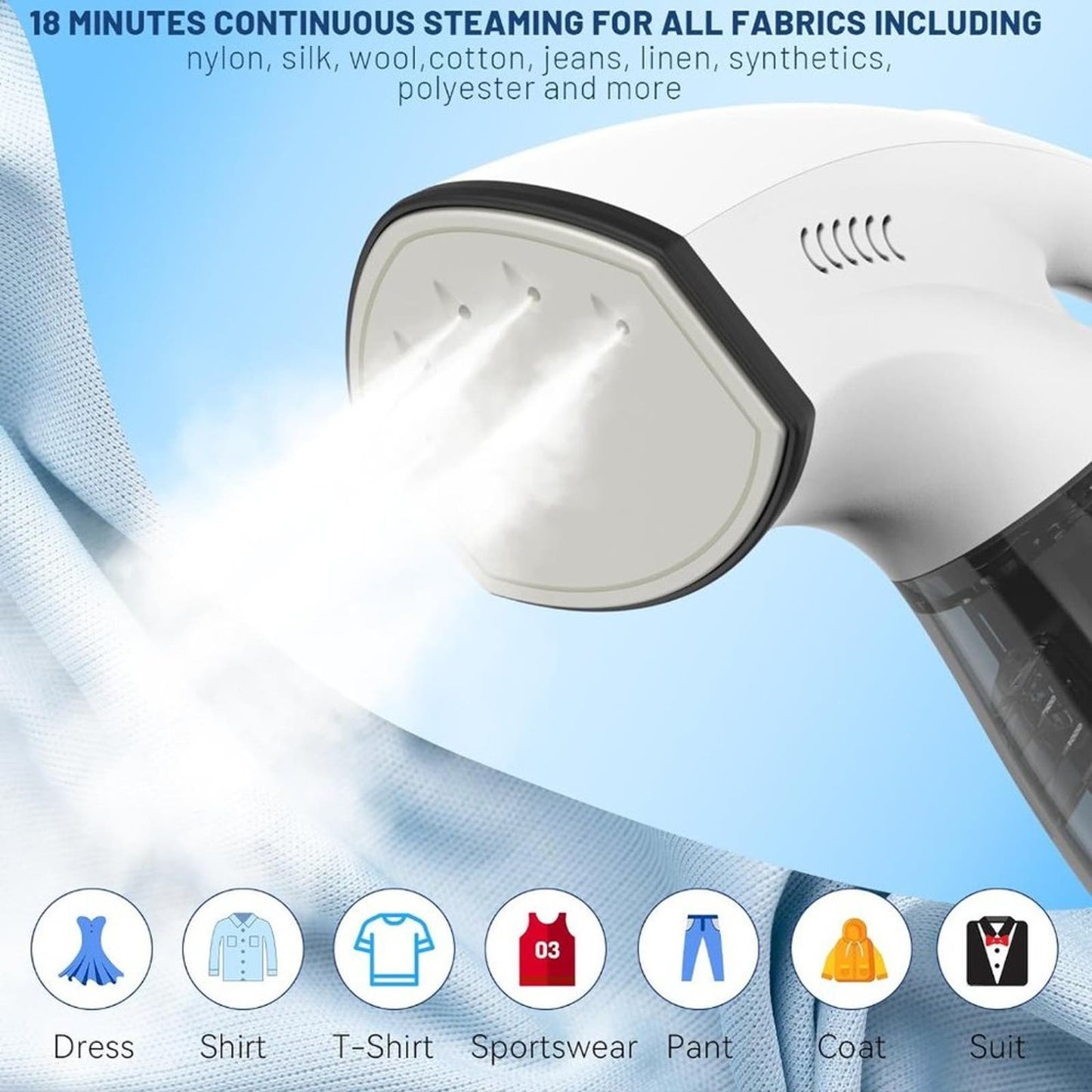 Clothes Steamer with Ironing Gloves, 2 in 1 Clothes Steamer and Iron