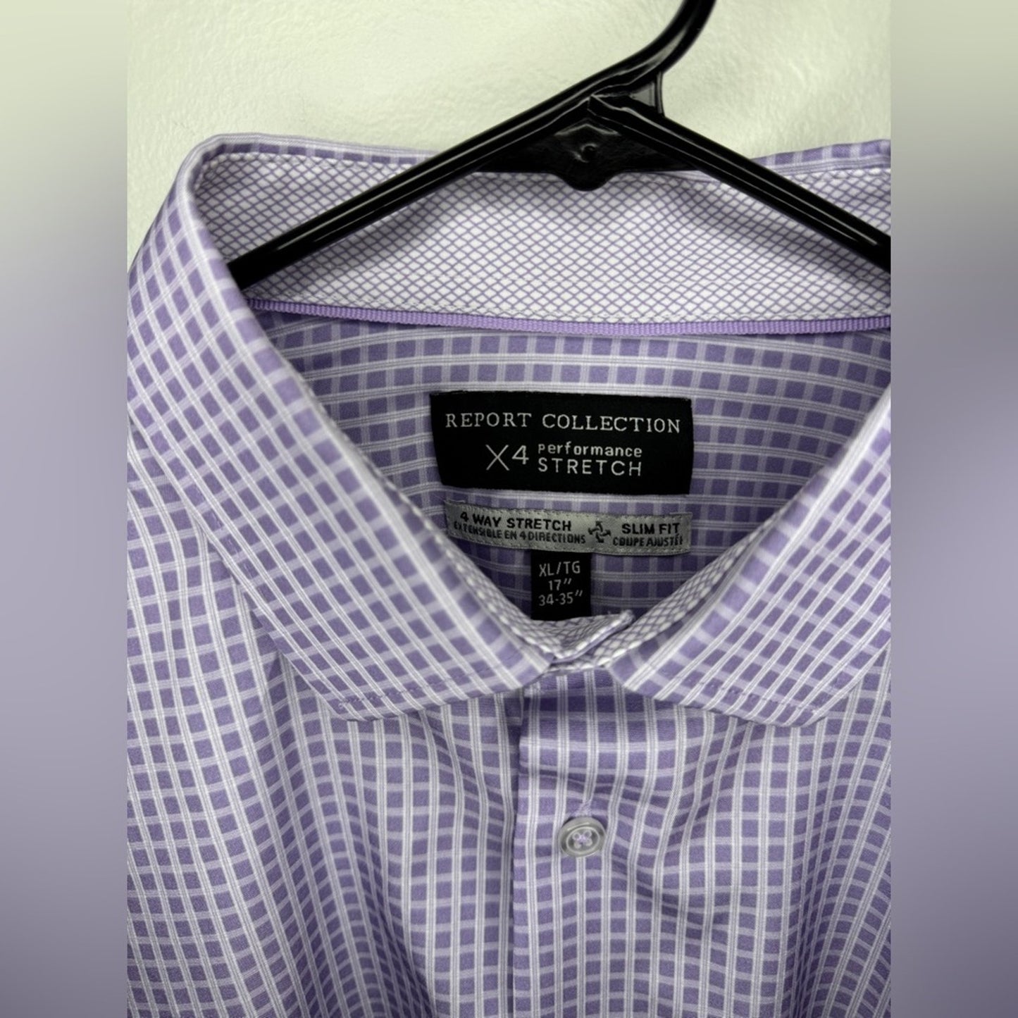 Pre-Owned XL Report Collection Purple Button Up Shirt