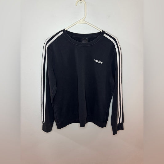 Pre-Owned LG Adidas Black and White Crewneck Sweatshirt