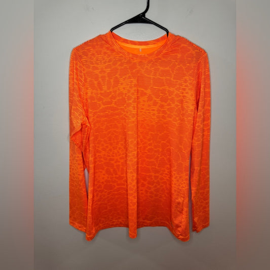 Pre-Owned XL Nike Golf Dri-Fit Orange Athletic Long Sleeve Shirt