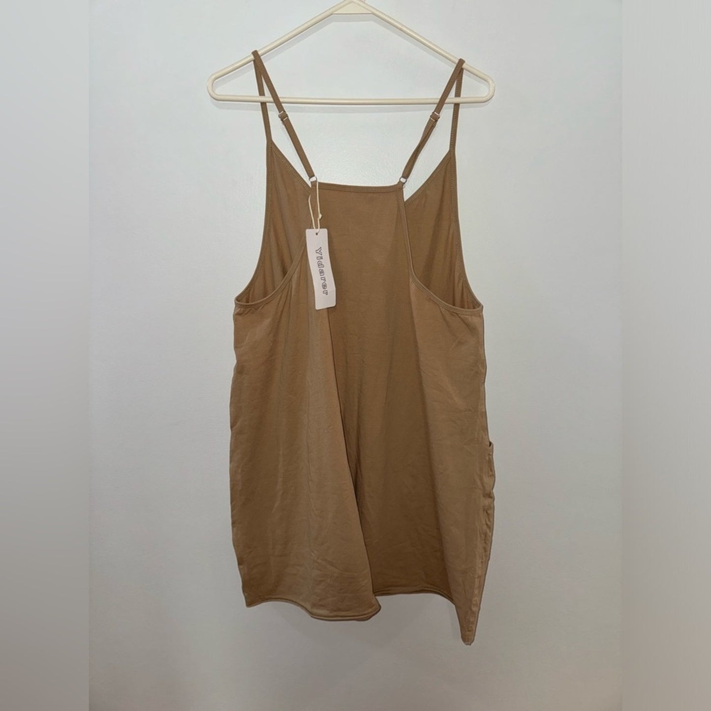 NWT LG Yidarer Tan Spaghetti Strap Jumper