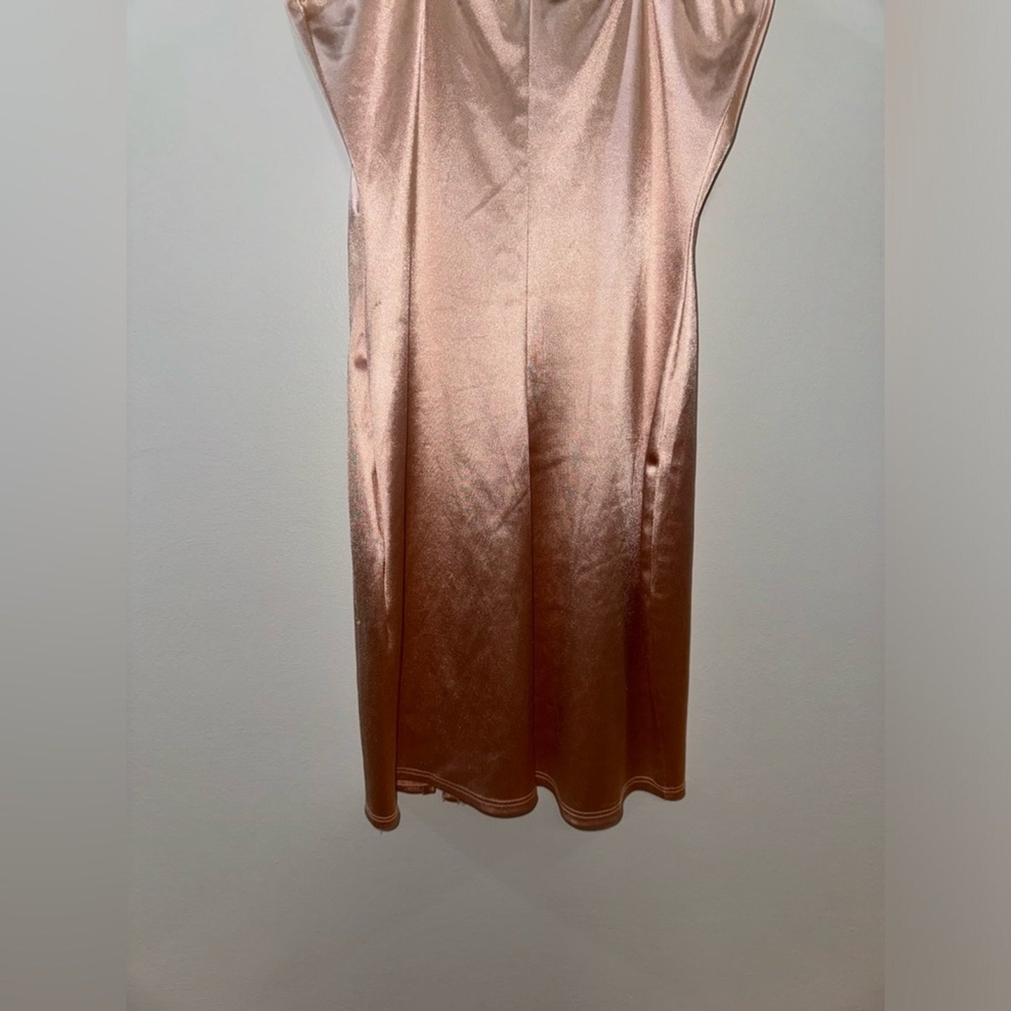 Pre-Owned MD Polly & Esther Pink Satin Slip Dress