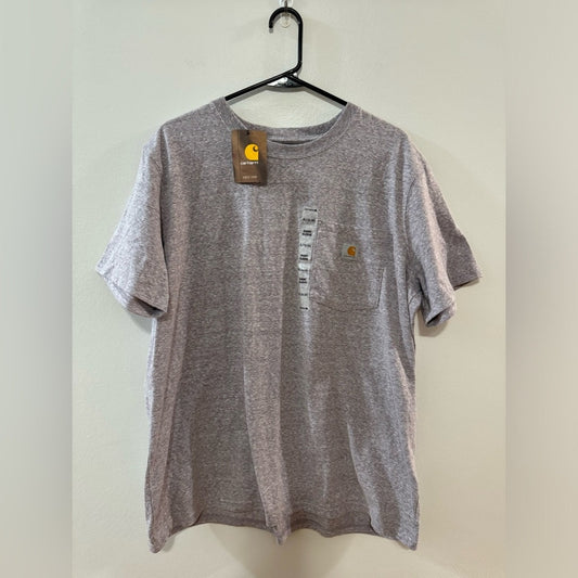 NWT Boys XL (16-18) Carhartt Grey Pocket T-Shirt Original Fit