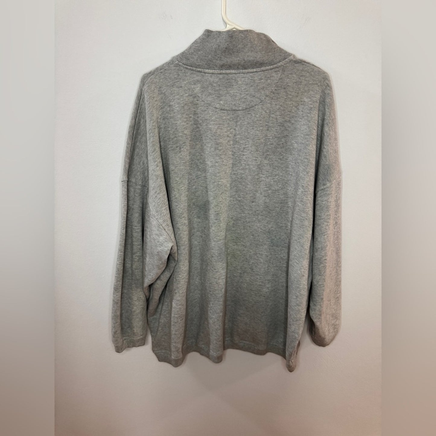 Pre-Owned XL Aerie Heather Grey Oversized Quarter Zip Sweatshirt