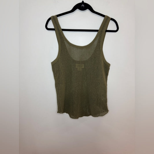 Pre-Owned MD Denim & Supply Ralph Lauren Olive Green Mesh Knit Tank Top